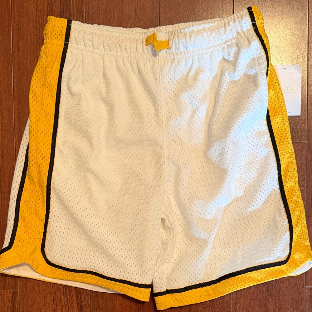Forever 21 Kids White and Yellow Casual Shorts